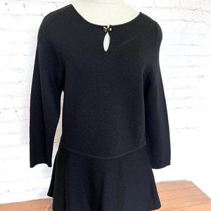 Boss - Black Fitted and Flared Sweater - Size Large  - Hugo Boss